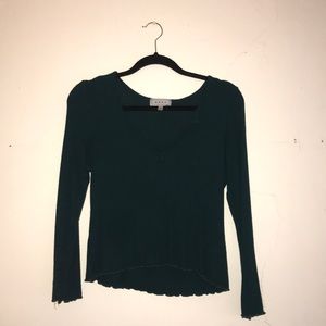 GAZE cropped long-sleeve top